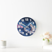 Berge nachts runde wanduhr (Zuhause)
