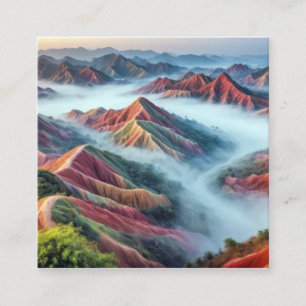 Berge Natur Außenwelt Landschaft Ruhe Friedlich Quadratische Visitenkarte