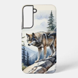 Berge Natur Wildnis Berge Wolf Wölfe Samsung Galaxy Hülle