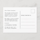 Berge nehmen den Weg für Senatoren Postkarte (Rückseite)