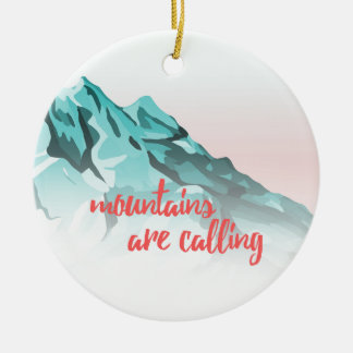 Berge nennen Typografie-Entwurf Keramikornament