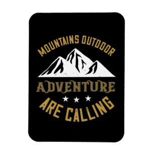 Berge Outdoor-Abenteuer rufen Magnet