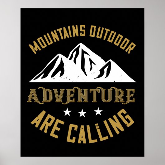 Berge Outdoor-Abenteuer rufen Poster (Vorne)