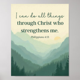 Berge Philippinen 4:13 Ich kann alles tun Poster