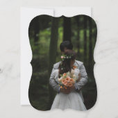 Berge Pine Tree Emerald Foto Save the Date Einladung (Rückseite)