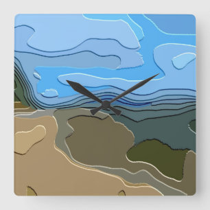 BERGE QUADRATISCHE WANDUHR