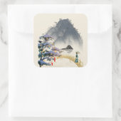 Berge Quadratischer Aufkleber (Tasche)