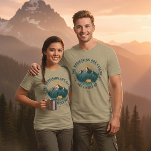 Berge rufen an Hiking Camping T-Shirt Tri-Blend Shirt