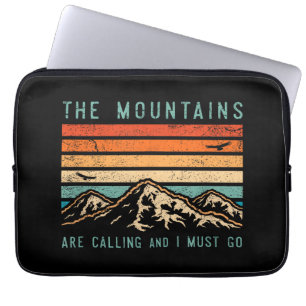 Berge rufen an & ich muss Retro Vintage 80 gehen Laptopschutzhülle