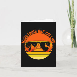 Berge rufen Bergsteiger-Sonnenbrille Retro Karte