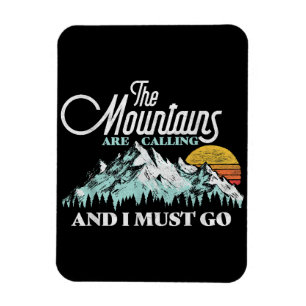 Berge rufen Ich muss Retro 80er gehen Magnet