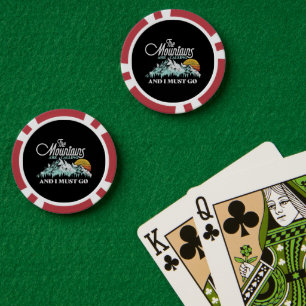 Berge rufen Ich muss Retro 80er gehen Pokerchips