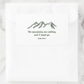 Berge rufen und schneebedeckte Berge Rechteckiger Aufkleber (Tasche)