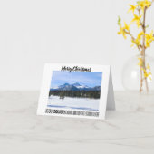 Berge Schnee Weihnachtskarte Karte (Gelbe Blume)