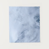 Berge, schneebedeckte Berge und Wolken Wandteppich (Vorderseite)