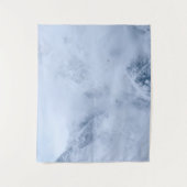 Berge, schneebedeckte Berge und Wolken Wandteppich (Vorderseite)