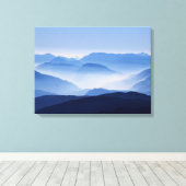 Berge Silhouette Wolken Leinwanddruck (Insitu (Holzboden))