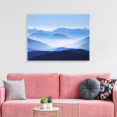 Berge Silhouette Wolken Leinwanddruck (Insitu (Wohnzimmer))