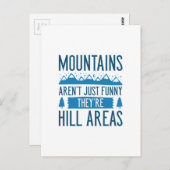 Berge sind Hügelgebiete Postkarte (Vorne/Hinten)