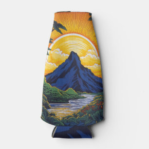 Berge, Sonnenaufgang, Insel, tropisch, Flaschenkühler