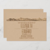 Berge speichern die Datumskarten Save The Date (Vorne/Hinten)