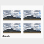 Berge Sturgeon und Abrupt unter dramatischen Wolke Rechteckiger Aufkleber (Blatt)