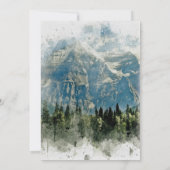 Berge Tannen Brautdusche Einladung (Rückseite)