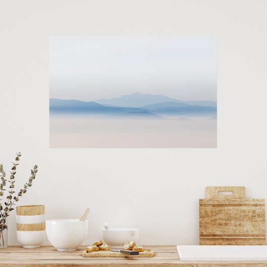 Berge über Wolken Poster (Küche)