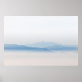 Berge über Wolken Poster