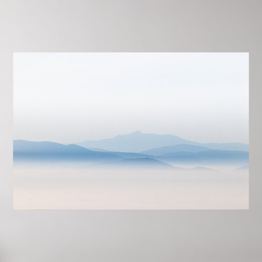 Berge über Wolken Poster (Vorne)