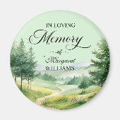 Berge und Bäume feiern Lebensbeerdigung Magnet (Vorne)