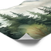 Berge und Bäume feiern Lebensbeerdigung Poster (Ecke)