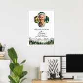 Berge und Bäume feiern Lebensbeerdigung Poster (Heimbüro)