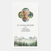 Berge und Bäume feiern Lebensbeerdigung Serviette (Vorderseite)