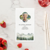 Berge und Bäume feiern Lebensbeerdigung Serviette (Beispiel)