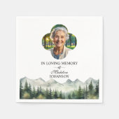 Berge und Bäume feiern Lebensbeerdigung Serviette (Vorderseite)