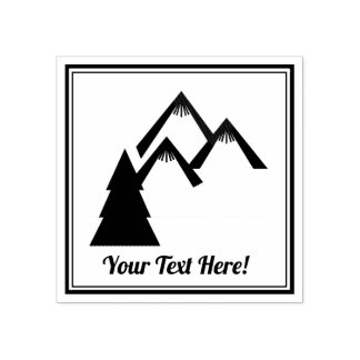 Berge und Bäume Gummistempel