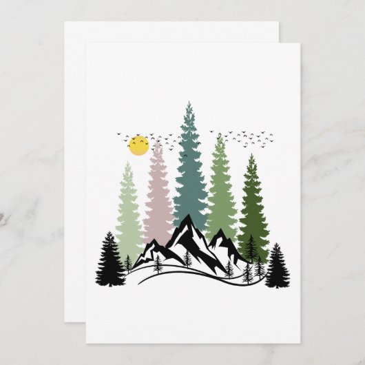 BERGE UND BÄUME KALMNATUR EINLADUNG (Vorne/Hinten)