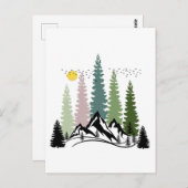 BERGE UND BÄUME KALMNATUR POSTKARTE (Vorne/Hinten)