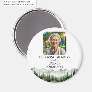 Berge und Bäume Lebensfeier Andenken Magnet