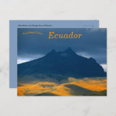 Berge und bewölkter Himmel in Ecuador Postkarte (Vorne/Hinten)