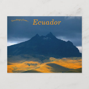Berge und bewölkter Himmel in Ecuador Postkarte