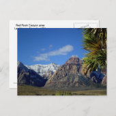 Berge und Canyon mit Schnee Postkarte (Vorne/Hinten)