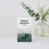 Berge und Elche Kunstdarstellung Visitenkarte (Stehend Vorderseite)