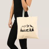 Berge und Elche Tragetasche (Vorderseite (Produkt))