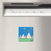 Berge und Feuerwerk  Magnet (In Situ (Geschirrspüler))