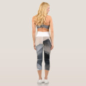 Berge und Fluss - Abstrakte 🌄 🎨 Capri Leggings (Rückseite)