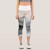 Berge und Fluss - Abstrakte 🌄 🎨 Capri Leggings (Vorderseite)