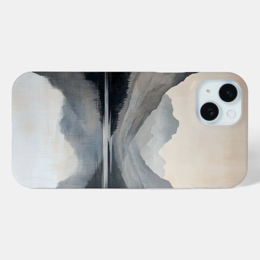Berge und Fluss - Abstrakte 🌄 🎨 Case-Mate iPhone Hülle (Rückseite (Horizontal))