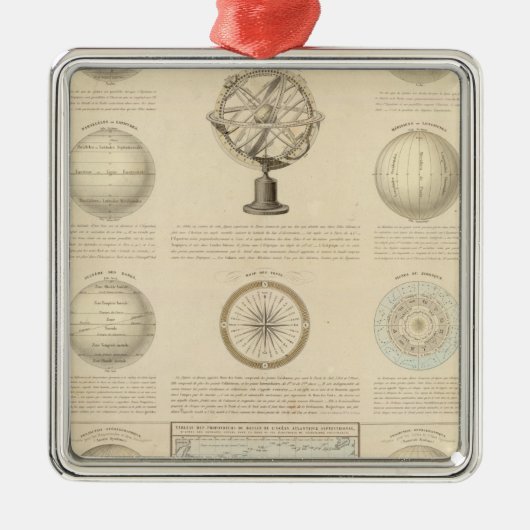 Berge und Fluss der Welt Silbernes Ornament (Vorne)